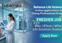 Young Professional Program at Reliance Life Sciences for Freshers | Life Sciences Jobs Young Professional Program at Reliance Life Sciences for Life Sciences Jobs and Bio Pharma Manufacturing