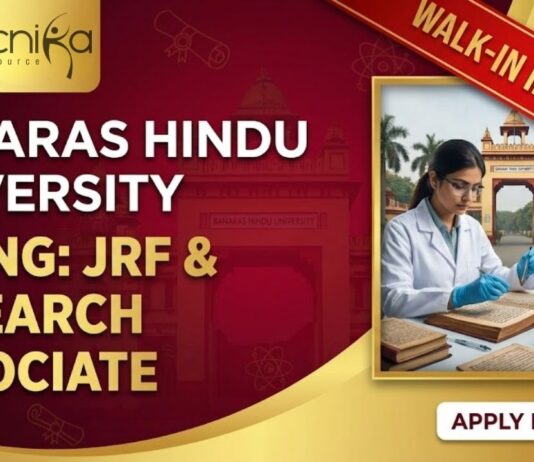 Life Science Research Job at Banaras Hindu University | Apply Now for the Walk-In Interview