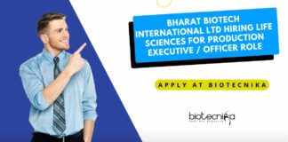 Bharat Biotech International Jobs | BSc Biotech Jobs | MSc Life Sciences Jobs