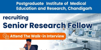 Senior Research Fellow at PGIMER. Life Sciences Candidates, Walk-in Interview. Opportunity in Chandigarh, India.