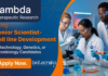 Scientist Job at Lambda Therapeutic Research. Biotechnology, Genetics, or Microbiology Candidates, Apply Now.