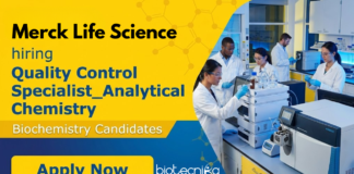 Quality Control Job at Merck Life Science. Biochemistry Candidates, Apply Now For this QC Specialist Job in Bengaluru.