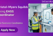 Life Sciences Job at Bristol Myers Squibb. Apply Now For EHSS Coordinator Role in Hyderabad. Global Remediation at BMS