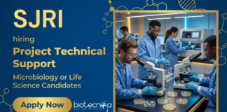 Research Job at St. John’s Research Institute. Microbiology or Life Science Candidates, Apply Now For Project Technical Support Position.