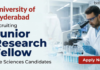 Junior Research Fellow at the University of Hyderabad. Life Sciences Candidates with expertise in Nanobiotechnology, Apply Now