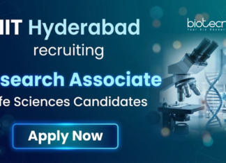 Research Associate Job at IIT Hyderabad. Life Sciences Candidates, Apply Now. DBT-NSF enzyme project. Salary: ₹58k + HRA.