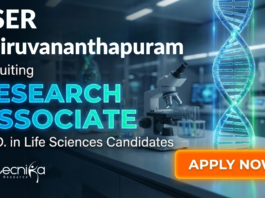 Life Sciences Job at IISER Thiruvananthapuram. PhD in Life Sciences Candidates, Apply Now For Research Associate Position.