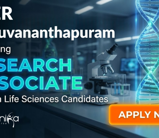 Life Sciences Job at IISER Thiruvananthapuram. PhD in Life Sciences Candidates, Apply Now For Research Associate Position.