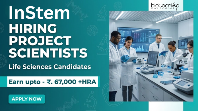 Scientist Job at inStem. Life Sciences Candidates, Apply Now For Project Scientist Positions. Research in Stem Cells & Organoids