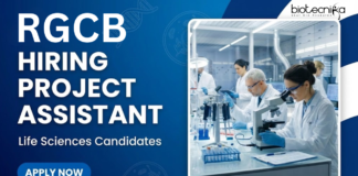 Project Assistant Job at RGCB, Thiruvananthapuram. Master's degree in Life Sciences Candidates, Apply Now.