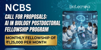 Postdoctoral Fellowship at NCBS. Call for Proposals: AI in Biology Postdoctoral Fellowship Program. Monthly fellowship of ₹1,25,000 per month
