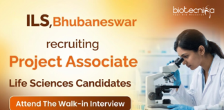 Project Associate job at ILS, Bhubaneswar. Life Sciences Candidates, Attend The Walk-in Interview. DBT-funded project.