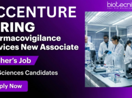 Life Sciences Job at Accenture. Freshers Candidates, Apply Now For Pharmacovigilance Services New Associate Role in Chennai.