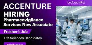 Life Sciences Job at Accenture. Freshers Candidates, Apply Now For Pharmacovigilance Services New Associate Role in Chennai.