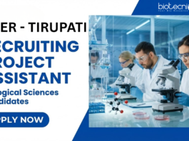 Project Assistant Job at IISER Tirupati. Biological Sciences Candidates, Apply Now. Tomato CRISPR project.