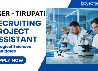 Project Assistant Job at IISER Tirupati. Biological Sciences Candidates, Apply Now. Tomato CRISPR project.