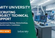 Research Job at Amity University. Bioinformatics & Computational Biology Candidates, Apply Now For Project Technical Support Role.