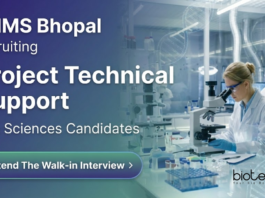Life Sciences Job at AIIMS Bhopal. Attend The Walk-In Interview For Project Technical Support Position. ICMR-funded TB project.