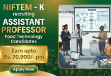 Earn ₹70,900/- With This Assistant Professor Job at NIFTEM-Kundli. Food Science Candidates, Apply Now. Food Science job at NIFTEM.