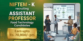 Earn ₹70,900/- With This Assistant Professor Job at NIFTEM-Kundli. Food Science Candidates, Apply Now. Food Science job at NIFTEM.