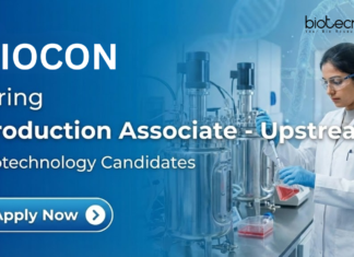 Production Associate at Biocon. Biotechnology Candidates with experience in industrial upstream production, Apply Now.