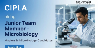 Microbiology Job at Cipla. Masters Candidates Apply Now For Junior Team Member - Microbiology Role in Sikkim.