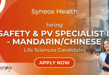 Life Sciences Job at Syneos Health. Apply Now For Safety & PV Specialist Role. Job Opprotunity in Pune, Maharashtra.