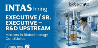 R&D Job at Intas Pharmaceuticals. Masters in Biotechnology Candidates, Apply Now For R&D Upstream Executive Role in Ahmedabad.