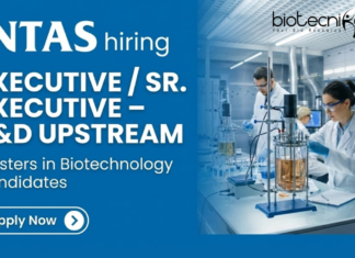 R&D Job at Intas Pharmaceuticals. Masters in Biotechnology Candidates, Apply Now For R&D Upstream Executive Role in Ahmedabad.
