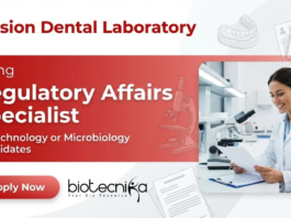 Regulatory Affairs Specialist at Illusion Dental Laboratory. Biotechnology or Microbiology Candidates, Apply Now.