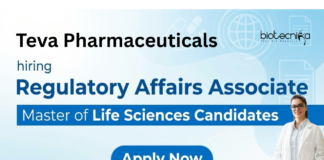 Regulatory Affairs Associate at Teva Pharmaceuticals. Life Sciences Candidates, Apply Now For this job in Navi Mumbai.