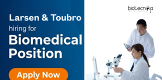 Biomedical Job at Larsen & Toubro. Experience in equipment handling & troubleshooting required. Biomedical Engineering Candidates, Apply Now.