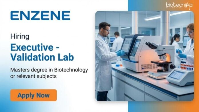 enzene Apply for Biotechnology Jobs in Pune as Executive Validation Lab. Explore Executive Jobs Focused on Quality Management and Lab Compliance.