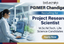 Project Research Scientist Jobs at PGIMER Chandigarh | Life Science Jobs Research Scientist jobs at PGIMER Chandigarh for life science candidates