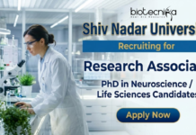 Research Associate Jobs at Shiv Nadar University | Life Science Jobs Research Associate Jobs at Shiv Nadar University for life science researchers