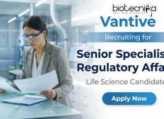 Senior Specialist Regulatory Affairs Jobs at Vantive | Life Sciences Jobs Senior Specialist Regulatory Affairs Jobs in Life Sciences at Vantive Bengaluru