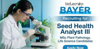 Bayer Careers offering Agriculture Jobs | Seed Health Analyst III | Plant Pathology Jobs | Apply Now Bayer Agriculture Jobs Seed Health Analyst III Plant Pathology