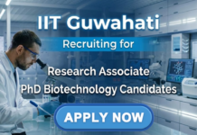 Research Associate Jobs at IIT Guwahati | Biotech Jobs | Apply Now Research Associate Jobs IIT Guwahati Recruitment Biotech Jobs microalgae research
