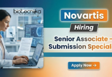 Senior Associate Jobs at Novartis for Submission Specialists | Life Sciences Apply Now Senior Associate Jobs at Novartis for Life Sciences Submission Specialist roles