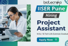 Project Assistant Jobs at IISER Pune | Life Science Jobs | Apply Now Project Assistant jobs at IISER Pune life science recruitment 2026