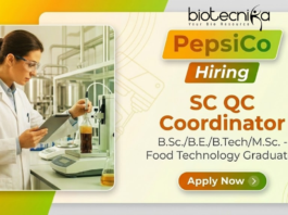 Food Technology Jobs at PepsiCo for Quality Control SC QC Coordinator role