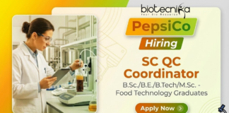 Food Technology Jobs | SC QC Coordinator PepsiCo Career | Apply Now Food Technology Jobs at PepsiCo for Quality Control SC QC Coordinator role