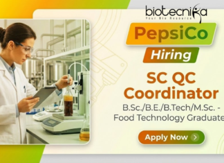 Food Technology Jobs | SC QC Coordinator PepsiCo Career | Apply Now Food Technology Jobs at PepsiCo for Quality Control SC QC Coordinator role