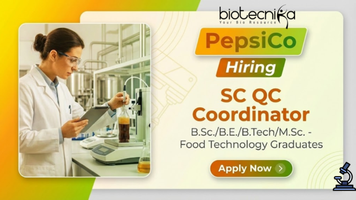 PepsiCo Food Technology Jobs at PepsiCo for Quality Control SC QC Coordinator role