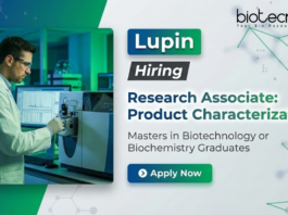 Research Associate Jobs at Lupin for Biotechnology Product Characterization Role