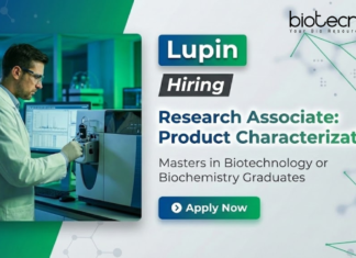 Research Associate Jobs at Lupin for Biotechnology Product Characterization Role