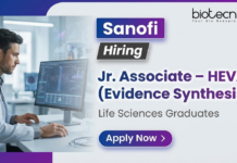 Jr. Associate Jobs at Sanofi | Life Sciences Jobs | Apply Now Jr. Associate Jobs at Sanofi for Life Science Evidence Synthesis Role
