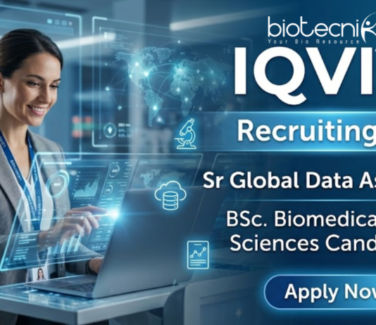 Life Science Jobs at IQVIA for Sr Global Data Associate – Biomedical Jobs in Bangalore
