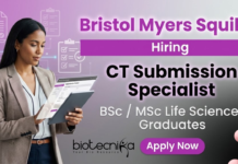 CT Submission Specialist – Life Sciences Jobs at BMS | Apply Now Life Sciences Jobs CT Submission Specialist at BMS Hyderabad