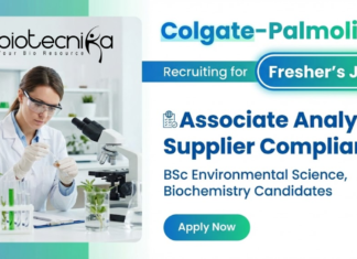 Associate Analyst Biochemistry Jobs at Colgate Palmolive Mumbai